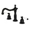 Kingston Brass KS1970PL 8" Widespread Bathroom Faucet, Matte Black KS1970PL - alternate 1